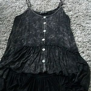 Grey hi low tank top